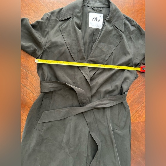 ZARA LONG COAT WITH BELT SIZE XS - Picture 8 of 10
